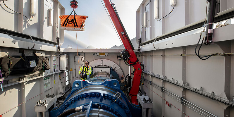 Offshore-Turbinenwartung durch die Deutsche Windtechnik